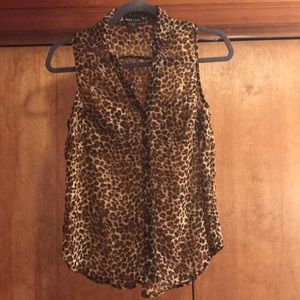 Cheetah print button down